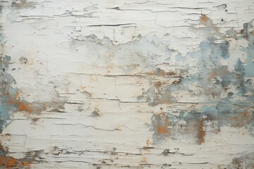 Cracked paint weathered rustic wooden board texture background.