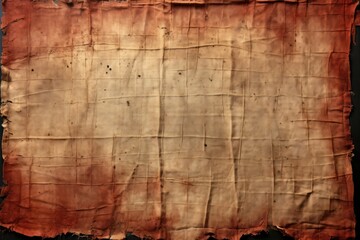 Worn-out vintage fabric textile with frayed edges texture background