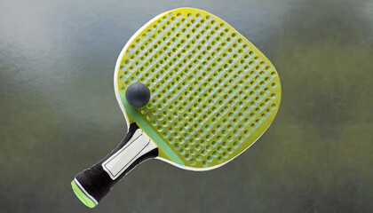 pickleball paddle for playing pickleball isolated on transparent background