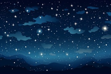 Fototapeta na wymiar Cosmic backdrop with twinkling stars for a magical night sky.