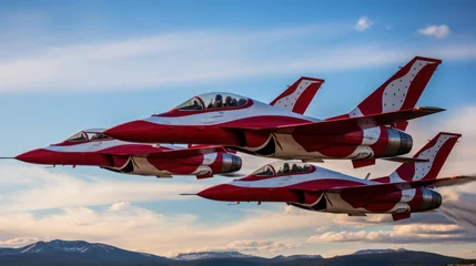 Foto op Canvas Precision and grace as jet teams perform intricate maneuvers in formation © PRI