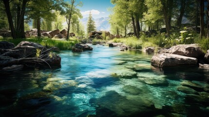 The purity of fresh springs located in the heart of remote mountains