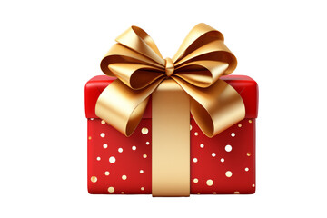 Obraz premium Golden Ribbon Symphony in Red Decorative Gift Box