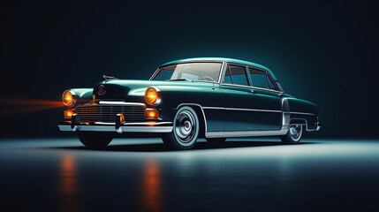 Obraz premium Retro cars dashboard and gauges a thing of beauty