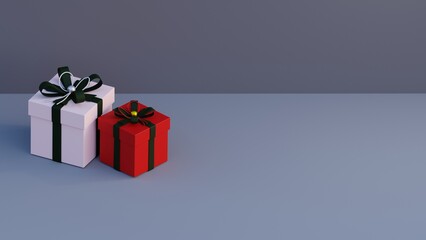 Surprise white and red gift box