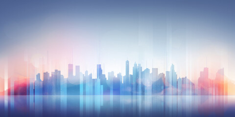 Fototapeta na wymiar Abstract skyline based concept for background. 