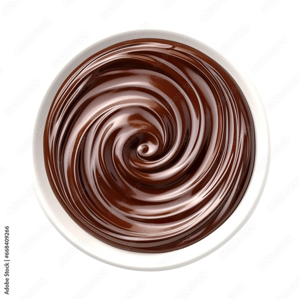 Sticker chocolate on white.chocolate isolated.cut-out png.