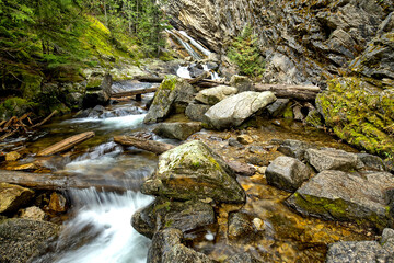 Lush waterfalls in north Idaho.