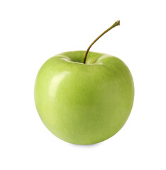 One ripe green apple isolated on white