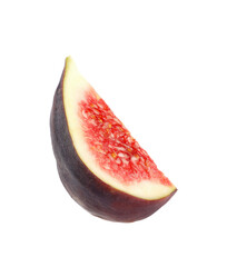 Piece of fresh fig isolated on white