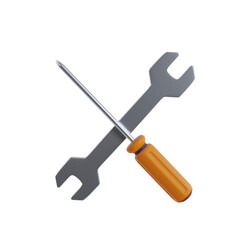 Car repair element 3D render clipart