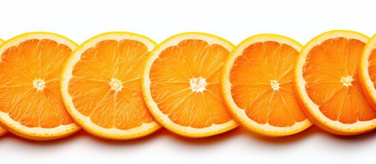 Clipping paths included for orange slices on a white background