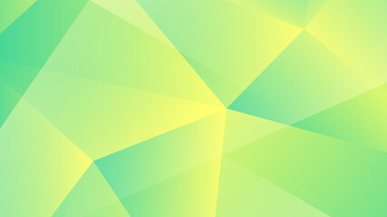 Modern Abstract Background with Triangle Mosaic and Yellow Green Gradient Color