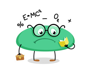 Cute monster character concept. Abstract spotted demon. Adorable fictional character. Sticker for social networks and messengers. Cartoon flat vector illustration isolated on white background