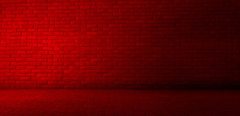 Wall product Red cement concrete brick backgrounds and backdrops are black and Red The interior of the studio is empty and has a blank text background.