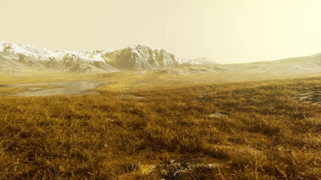 Beautiful Rocks in Province of Afghanistan with dry grass