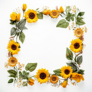 Sunflower border for any use