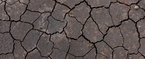Wall texture soil dry crack pattern of drought lack of water of nature brown old broken background.