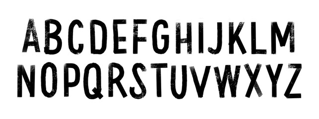 rough alphabet font