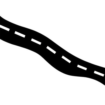recommend clip art: black road yellow solid line