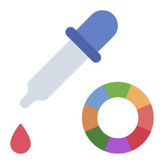 Eye Dropper color flat icon
