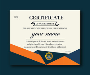 luxury modern elegant Achievement certificate design of appreciation