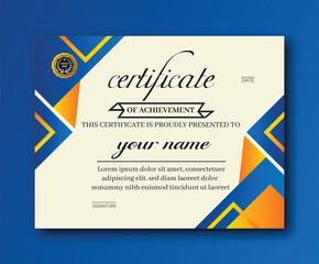 Gradient luxury modern elegant Achievement  certificate design of appreciation