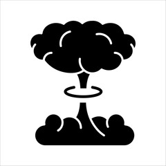 Explosion icon isolated on white background. Trendy explosion icon in flat style. EPS 10
