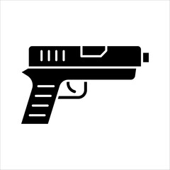 Gun Icon. Weapon Vector. Military Equipment Template. vector illustration on white background