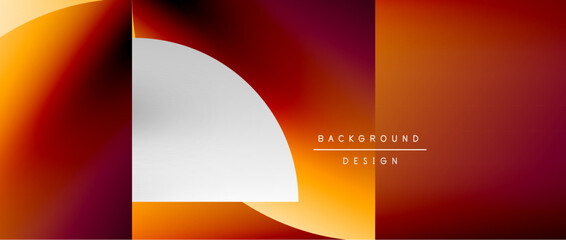 Circles and round shapes with gradients. Minimal abstract background, round geometric shapes, clean and structured design