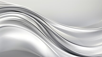 Fototapeta premium Close up of silver silk background, Abstract white cloth fabric wave
