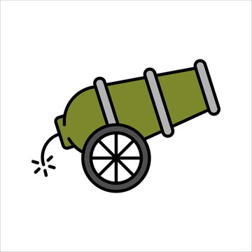recommend clip art: Linear canon icon from Army and war outline collection. vector illustration on white background