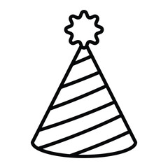 Party hat icon vector sign and symbol on trendy design for design and print.