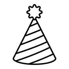 Party hat icon vector sign and symbol on trendy design for design and print.