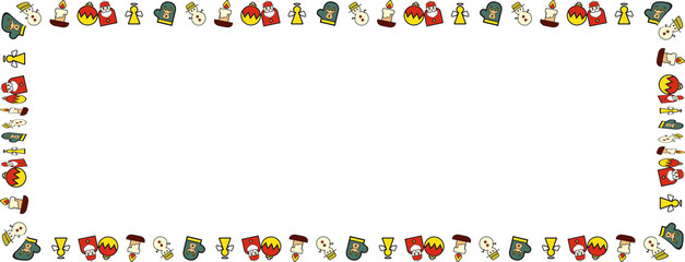 The Christmas Boarder line for holiday concept
