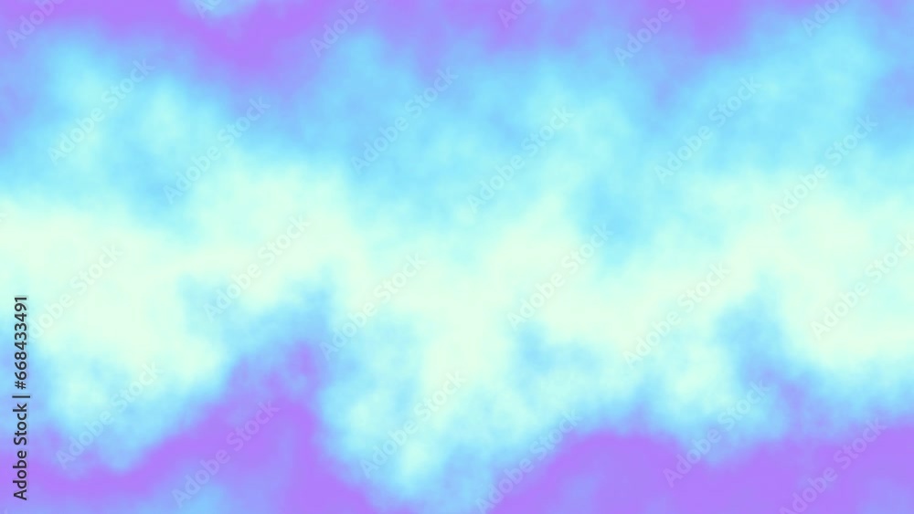 Poster seamless abstract psychedelic wavy background for loop playback. 4k video. blue cloudy sky