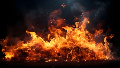 Fototapeta premium fire in the fireplace
