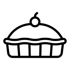 Pie black outline icon