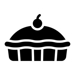 Pie black solid glyph icon