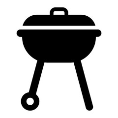 Barbecue black solid glyph icon