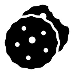 Cookies black solid glyph icon