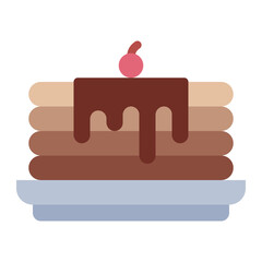 Pancake color flat icon