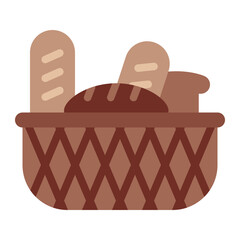 Bread color flat icon