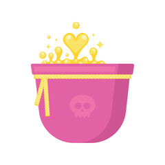 Isolated halloween witch cauldron icon Vector illustration