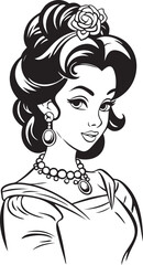 Princess coloring design vector EPS10