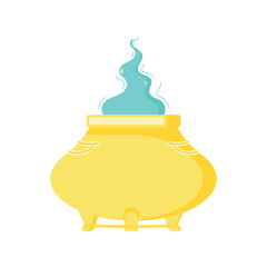 Isolated halloween witch cauldron icon Vector illustration