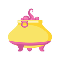 Isolated halloween witch cauldron icon Vector illustration