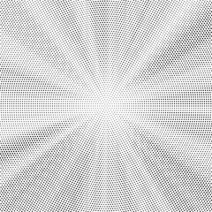 Halftone gradient sun rays pattern. abstract halftone vector dots background. monochrome dots pattern. pop art, comic small dots. star rays halftone poster. shine, explosion. sunrise rays background.	