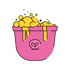 Isolated halloween witch cauldron icon Vector illustration