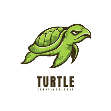 Illustration Turtle Mascot Logo